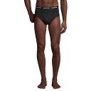 【送料無料】 ランズエンド メンズ ボクサーパンツ アンダーウェア Big & Tall Lands' End 3-pack Knit Briefs Black