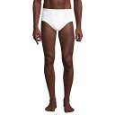 【送料無料】 ランズエンド メンズ ボクサーパンツ アンダーウェア Big & Tall Lands' End 3-pack Knit Briefs White