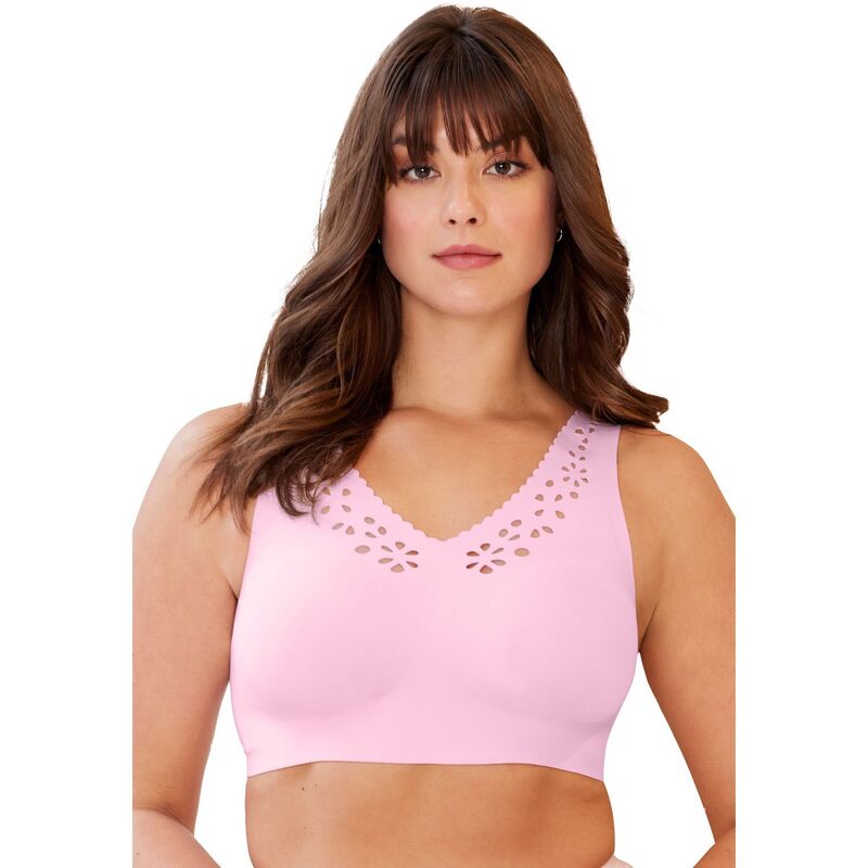 【送料無料】 コンフォート チョイス レディース ブラジャー アンダーウェア Comfort Choice Women's Plus Size 360° Leisure Bra Pink