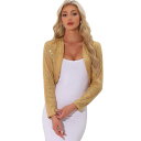 【送料無料】 アレグラ ケー レディース ニット・セーター アウター Sequin Jacket For Women's Party Cropped Sparkly Bolero Shrug Gold(4)