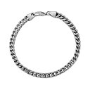 【送料無料】 リンクス メンズ ブレスレット・バングル・アンクレット アクセサリー LYNX Stainless Steel 6mm Foxtail Chain Bracelet - Men Stainless Steel(4)