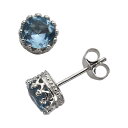 【送料無料】 Designs by Gioelli レディース ピアス・イヤリング アクセサリー Designs by Gioelli Sterling Silver Lab-Created Aquamarine Stud Earrings Blue