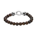 【送料無料】 リンクス メンズ ブレスレット・バングル・アンクレット アクセサリー LYNX Men's Stainless Steel & Bronzite Stretch Bracelet Multi(4)