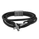 【送料無料】 リンクス メンズ ブレスレット・バングル・アンクレット アクセサリー LYNX Men's Antiqued Stainless Steel Mu...