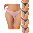 【送料無料】 アレグラ ケー レディース パンツ アンダーウェア 5 Packs Women's Unlined Underwear Satin Invisib...
