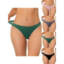 【送料無料】 アレグラ ケー レディース パンツ アンダーウェア 5 Packs Women's Unlined Underwear Satin Invisib...