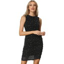 【送料無料】 アレグラ ケー レディース ワンピース トップス Sleeveless Glitter Dress For Women's Crewneck Ru...