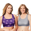 【送料無料】 コンフォート チョイス レディース ブラジャー アンダーウェア Comfort Choice Women's Plus Size Wireless...