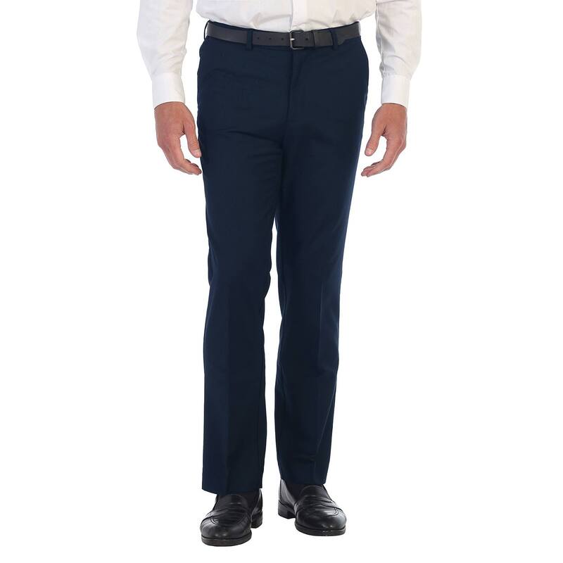 【送料無料】 ジョベルティ メンズ カジュアルパンツ ボトムス Gioberti Men's Hidden Expandable Waist Dress Pants Navy