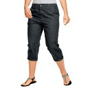【送料無料】 Ellos レディース カジュアルパンツ ボトムス Ellos Women's Plus Size Seamed Capris Black