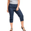 【送料無料】 Ellos レディース カジュアルパンツ ボトムス Ellos Women's Plus Size Seamed Capris Rich Navy