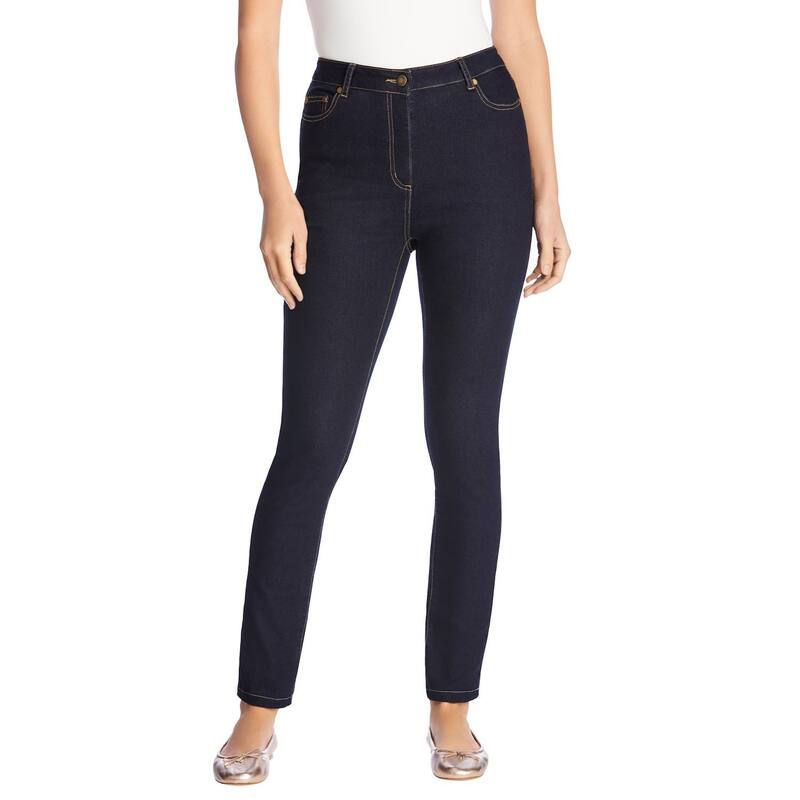 【送料無料】 ウーマン ウィズイン レディース デニムパンツ ボトムス Woman Within Women's Plus Size Stretch Slim Jean Indigo
