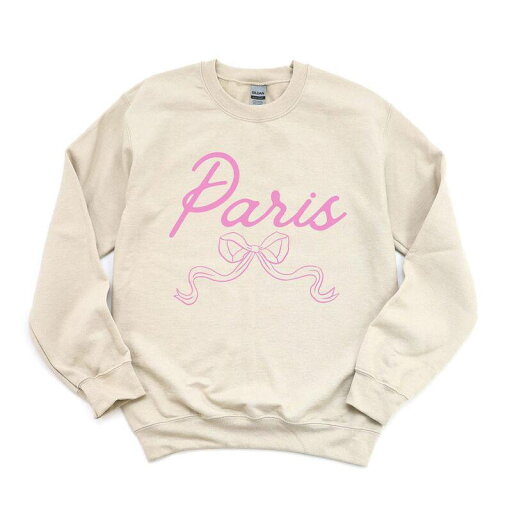 【送料無料】 Simply Sage Market レディース Tシャツ トップス Paris Coquette Bow Sweatshirt Dust 【送料無料】 Simply Sage Market レディース Tシャツ トップス Paris Coquette Bow Sweatshirt Dust