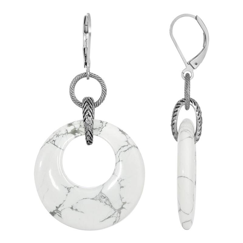 楽天ReVida 楽天市場店【送料無料】 1928 レディース ピアス・イヤリング アクセサリー 1928 Silver Tone Rose Quartz Double Drop Earrings White