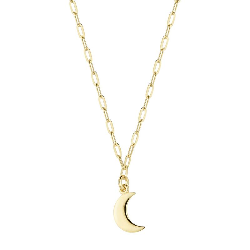 【送料無料】 Sunkissed Sterling レディース ネックレス・チョーカー・ペンダントトップ アクセサリー Sunkissed Sterling Crescent Moon Link Chain Necklace Gold Tone
