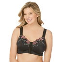 【送料無料】 コンフォート チョイス レディース ブラジャー アンダーウェア Comfort Choice Front-close Embroidered Wi...