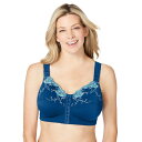 【送料無料】 コンフォート チョイス レディース ブラジャー アンダーウェア Comfort Choice Front-close Embroidered Wi...