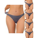 【送料無料】 アレグラ ケー レディース パンツ アンダーウェア 5 Packs Women's Unlined Underwear Satin Invisib...