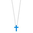 【送料無料】 Gemminded レディース ネックレス・チョーカー・ペンダントトップ アクセサリー Gemminded Sterling Silver Lab-Created Blue Opal Cross Pendant Necklace Sterling