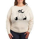 【送料無料】 ライセンス キャラクター レディース Tシャツ トップス Plus Size Ghost and Cats Pullover Beige