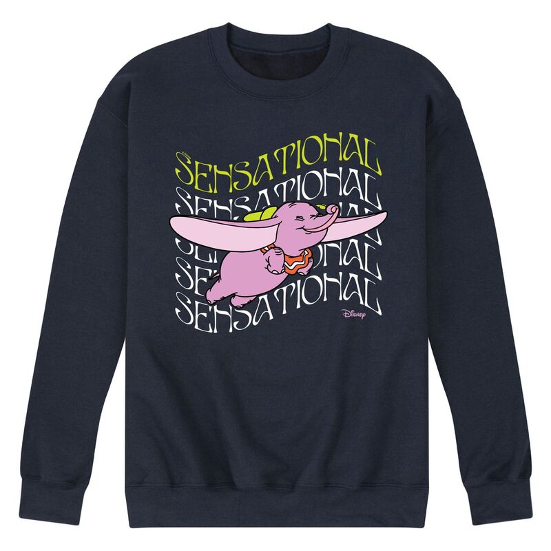 【送料無料】 ディズニー メンズ Tシャツ トップス Disney's Dumbo Men's Sensational Fleece Sweatshirt Navy