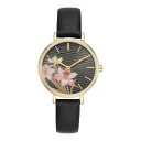【送料無料】 ナインウェスト レディース 腕時計 アクセサリー Nine West Women's Flower Dial Black Strap Watch ...