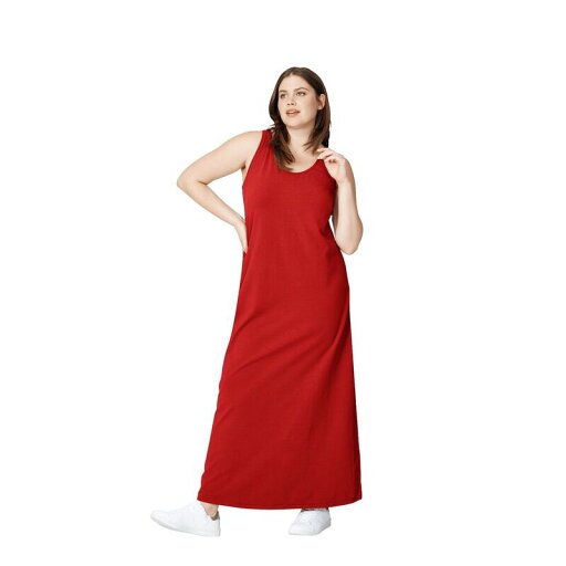 【送料無料】 Ellos レディース ワンピース トップス Ellos Women's Plus Size Sleeveless Knit Maxi Dress Chili Red 【送料無料】 Ellos レディース ワンピース トップス Ellos Women's Plus Size Sleeveless Knit Maxi Dress Chili Red