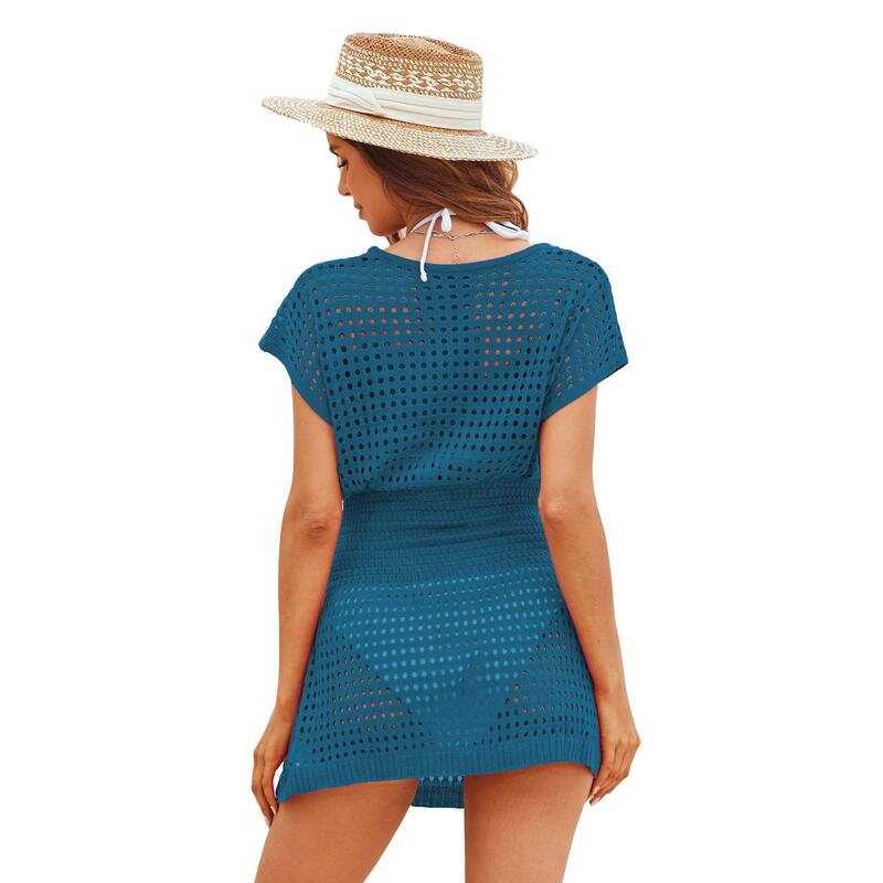 【送料無料】 カップシー レディース ワンピース トップス Women's CUPSHE Cutout Crochet Cover-Up Dress Blue