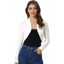 【送料無料】 アレグラ ケー レディース ニット・セーター アウター Women's Elegant Bolero Shrug Ruched Long Slee...