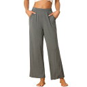 【送料無料】 cheibear レディース ナイトウェア アンダーウェア Women's Cotton Sleep Pants Elastic Waist Wide-leg Straight Pants Sleepwear Gray(4)