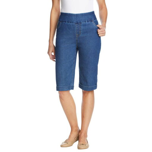 【送料無料】 ウーマン ウィズイン レディース ハーフパンツ・ショーツ ボトムス Woman Within Women's Plus Size Flex-fit Pull-on Denim Short Medium Stonewash 【送料無料】 ウーマン ウィズイン レディース ハーフパンツ・ショーツ ボトムス Woman Within Women's Plus Size Flex-fit Pull-on Denim Short Medium Stonewash