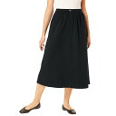 【送料無料】 ウーマン ウィズイン レディース スカート ボトムス Woman Within Women's Plus Size 7-day Mockfly Skirt Black(4)