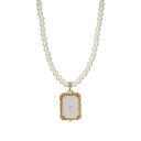 【送料無料】 1928 レディース ネックレス・チョーカー・ペンダントトップ アクセサリー 1928 Gold Tone Simulated Pearl & C...