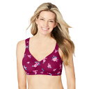 【送料無料】 コンフォート チョイス レディース ブラジャー アンダーウェア Comfort Choice Women's Plus Size Cotton W...