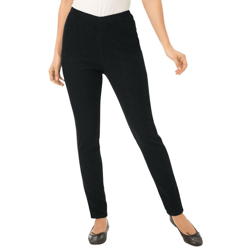 【送料無料】 ウーマン ウィズイン レディース カジュアルパンツ ボトムス Woman Within Women's Plus Size Fineline Denim Jegging Black