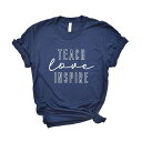 【送料無料】 Simply Sage Market レディース Tシャツ トップス Teach Love Inspire Short Sleeve Graphic Tee True Navy