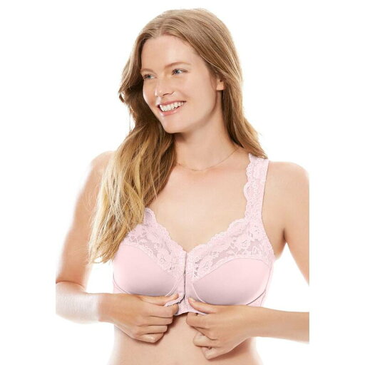 【送料無料】 コンフォート チョイス レディース ブラジャー アンダーウェア Comfort Choice Women's Plus Size Front Close Wireless Gel Strap Bra Shell Pink 【送料無料】 コンフォート チョイス レディース ブラジャー アンダーウェア Comfort Choice Women's Plus Size Front Close Wireless Gel Strap Bra Shell Pink
