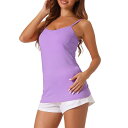 【送料無料】 cheibear レディース ナイトウェア アンダーウェア Womens Fit Camisole With Built In Bra Adjus...