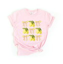 【送料無料】 Simply Sage Market レディース Tシャツ トップス Coquette Lemon Bow Chart Short Sleeve Graphic Tee Pink(4)