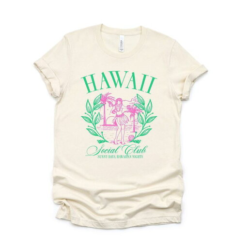 【送料無料】 Simply Sage Market レディース Tシャツ トップス Hawaii Social Club Short Sleeve Graphic Tee Cream 【送料無料】 Simply Sage Market レディース Tシャツ トップス Hawaii Social Club Short Sleeve Graphic Tee Cream