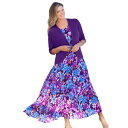 【送料無料】 ウーマン ウィズイン レディース ニット・セーター アウター Woman Within Women's Plus Size Rib Trim Cardigan Shrug Radiant Purple(4)