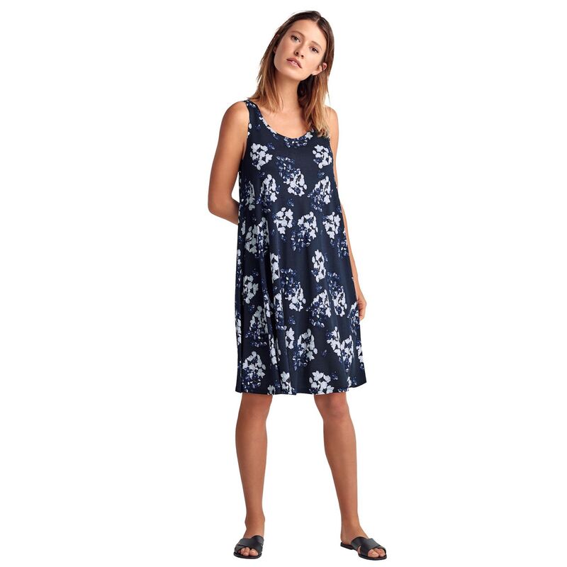 【送料無料】 Ellos レディース ワンピース トップス Ellos Women's Plus Size Crossover Back Tank Dress Navy Floral Print