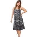 【送料無料】 Ellos レディース ワンピース トップス Ellos Women's Plus Size Knit Tank Dress Black Grey...