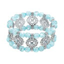 【送料無料】 1928 レディース ブレスレット・バングル・アンクレット アクセサリー 1928 Simulated Crystal & Bead Filigr...