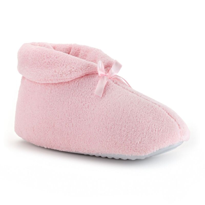 【送料無料】 ムクルクス レディース サンダル シューズ MUK LUKS Women's Bootie Slippers Satin Pink