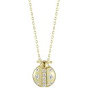 【送料無料】 Sunkissed Sterling レディース ネックレス・チョーカー・ペンダントトップ アクセサリー Sunkissed Sterling Cubic Zirconia Ladybug Pendant Necklace Gold Tone