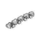 【送料無料】 1928 レディース ヘアアクセサリー アクセサリー 1928 Silver Tone Multi Heart Barrette Gray