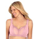 【送料無料】 コンフォート チョイス レディース ブラジャー アンダーウェア Comfort Choice Women's Plus Size Wireless Gel Strap Bra Rose Quartz