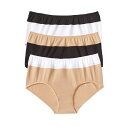 【送料無料】 コンフォート チョイス レディース パンツ アンダーウェア Comfort Choice Women's Plus Size Cotton 3-p...