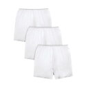 【送料無料】 コンフォート チョイス レディース パンツ アンダーウェア Comfort Choice Women's Plus Size Stretch Cotton Boxer 3-pack White Pack(4)